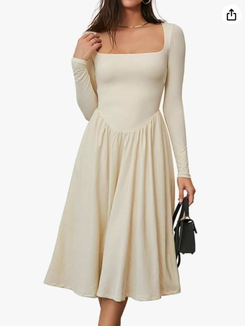 NWT cream dress drop waist